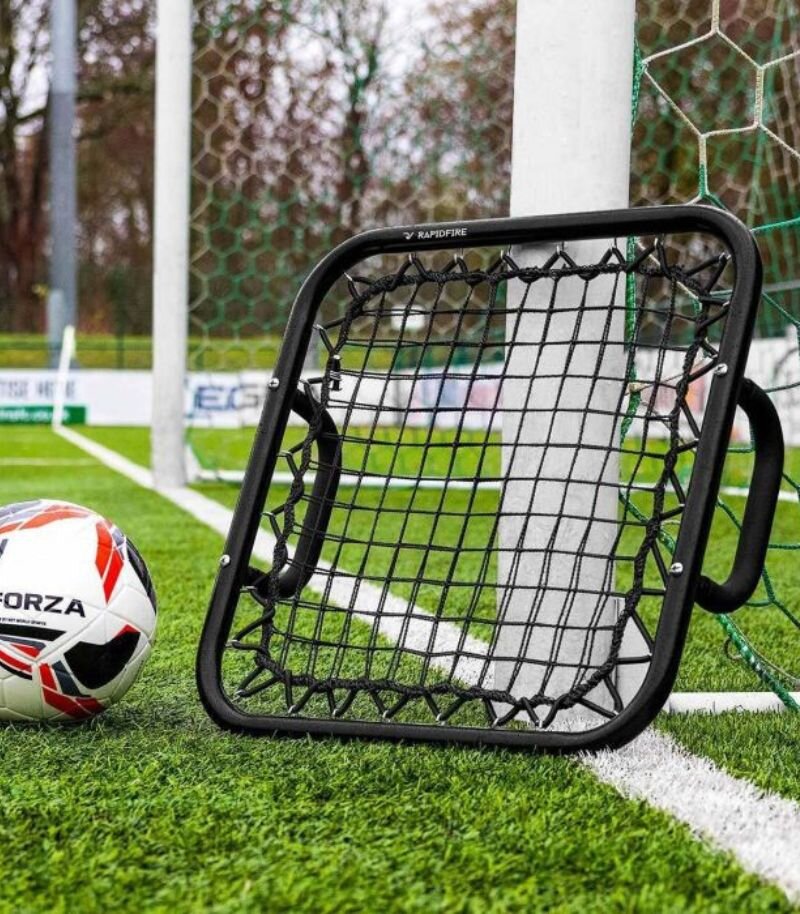 small black football rebounder